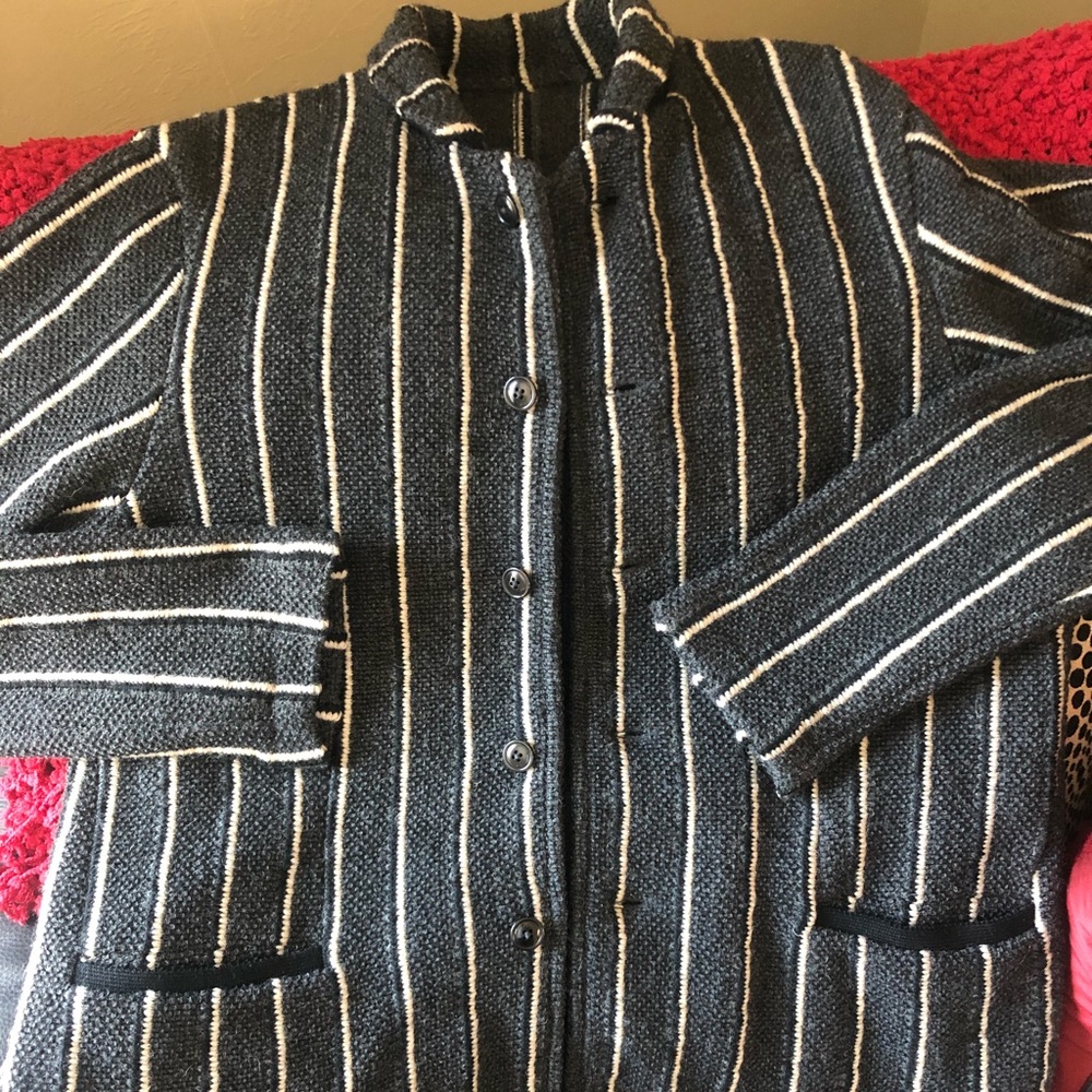 Tomorrowland Tricot Stripped Wool Jacket XL